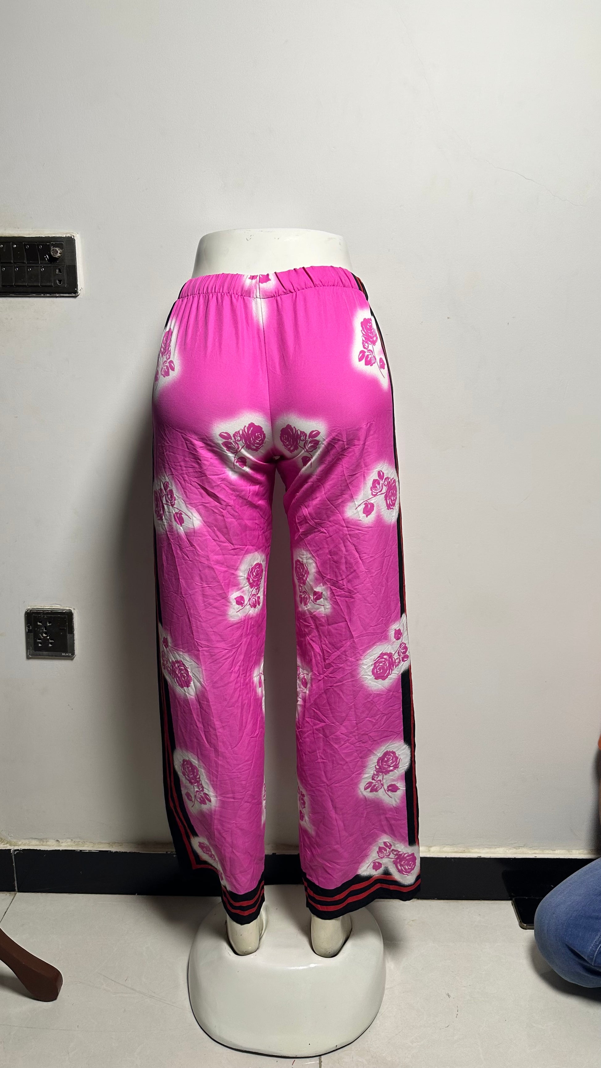 Victoria's Secret Satin Pajama Lounge Pink Rose PJ Sleep Pants Size XSmall