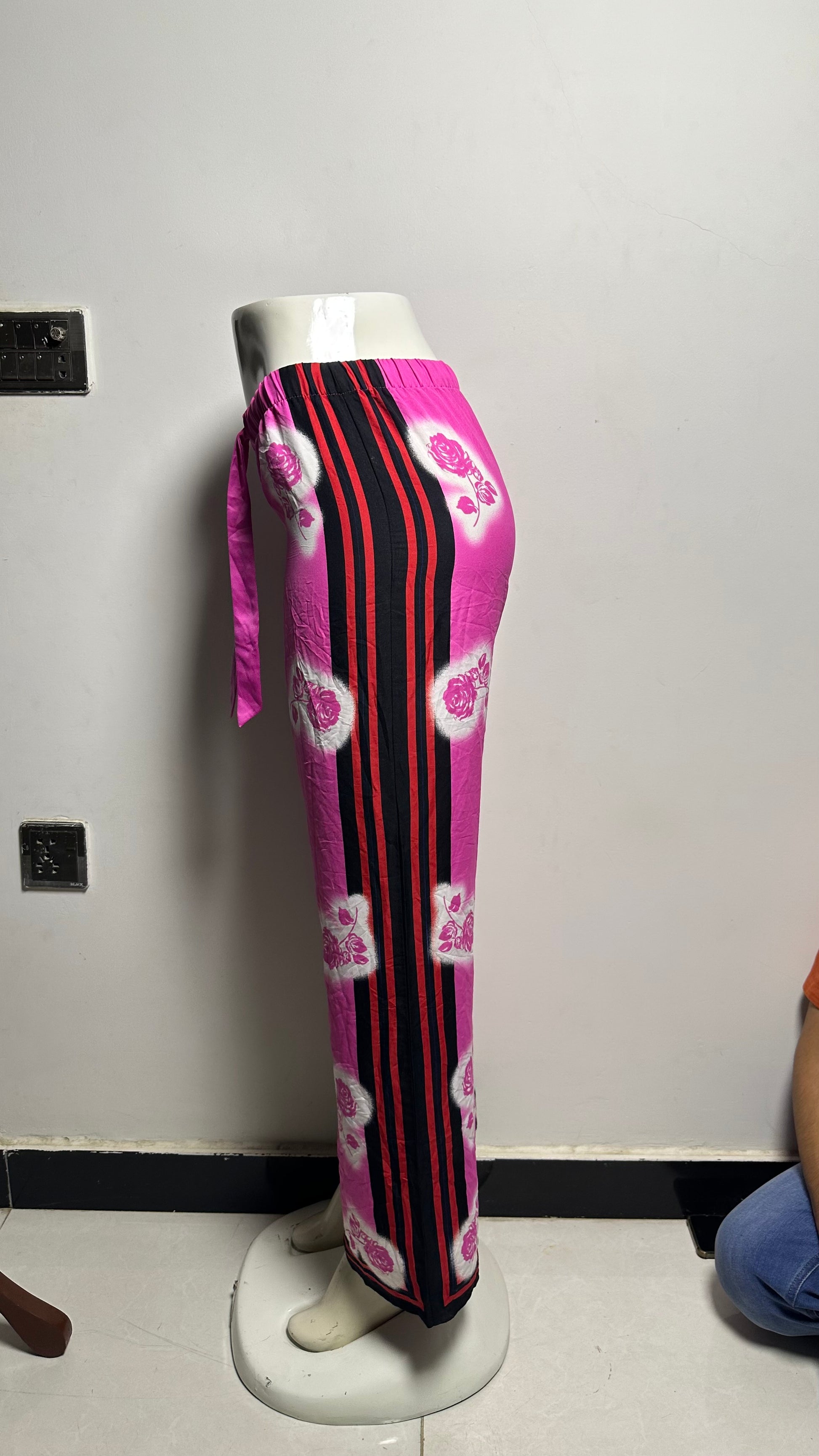 Victoria's Secret Satin Pajama Lounge Pink Rose PJ Sleep Pants Size XSmall