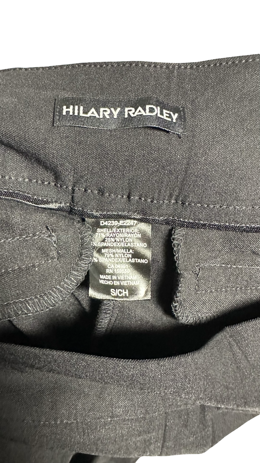 Hilary Radley women’s elastic pant black size small NWT