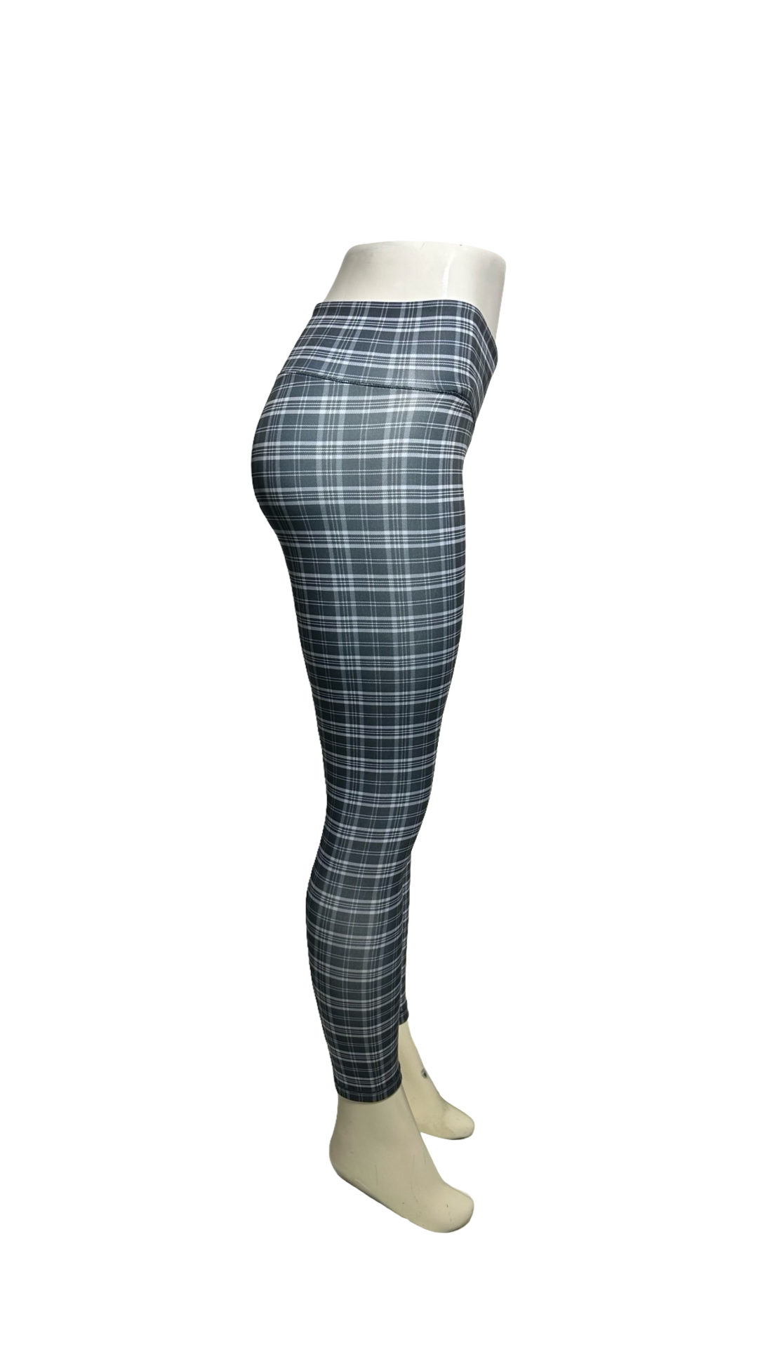 Plaid Flex Crossover High-Rise Leggings