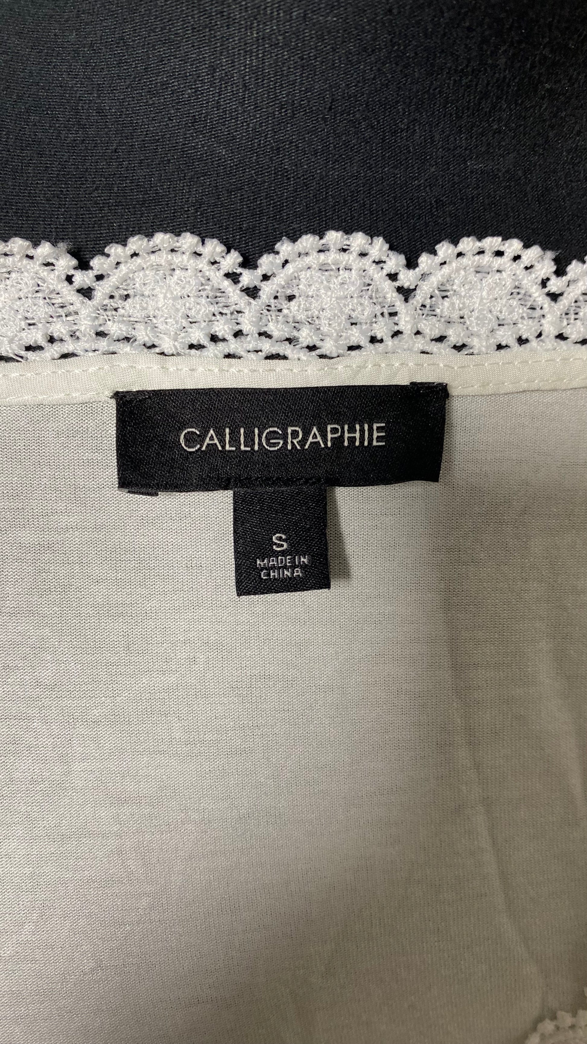 CALLIGRAPHY WOMENS VINTAGE SLEEVELESS LACE WOMENS TOP