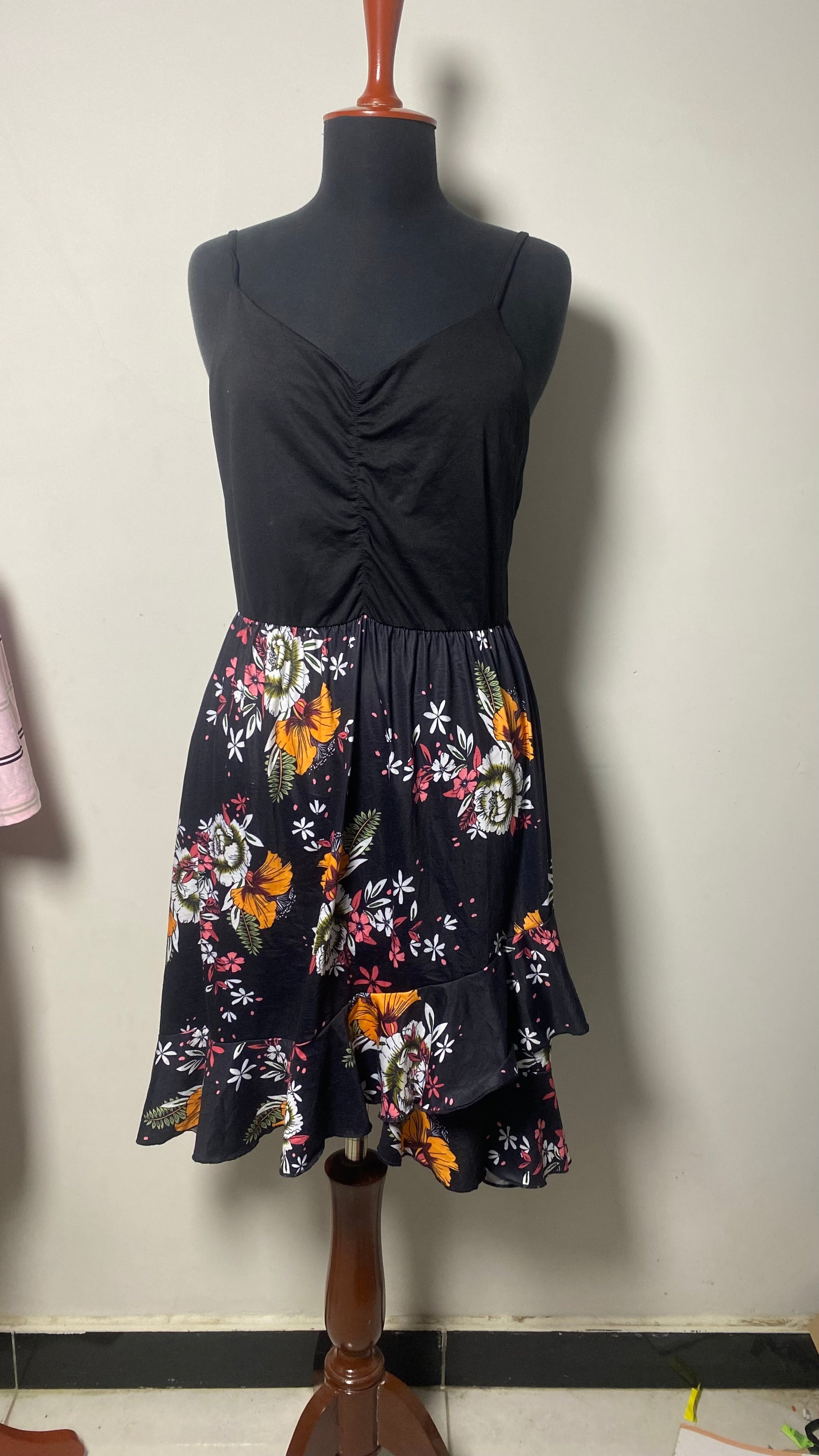 IHOT WOMENS FLORAL FLARED DRESS