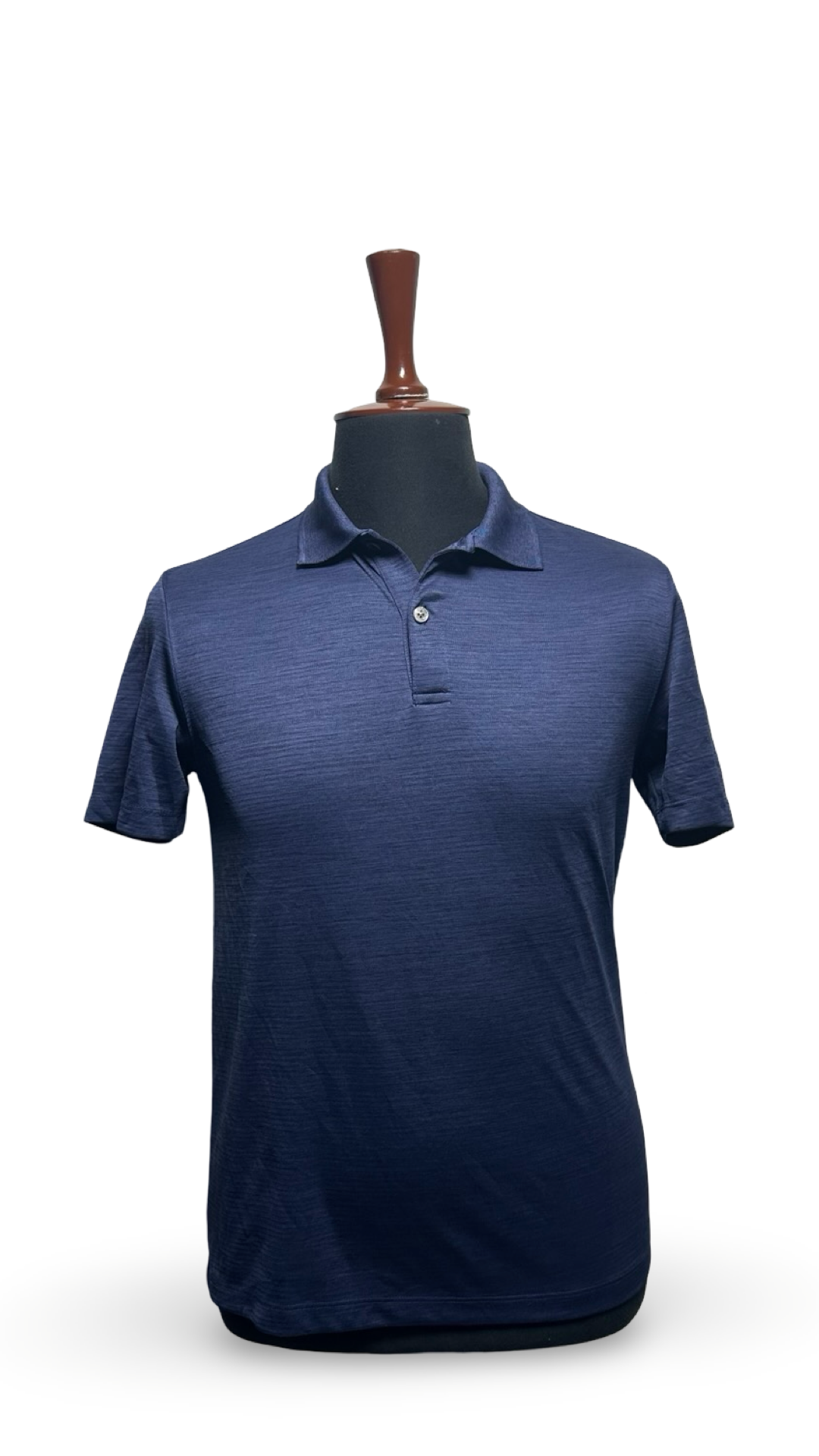 Van Huesen Never tuck mens navy blue slim fit polo