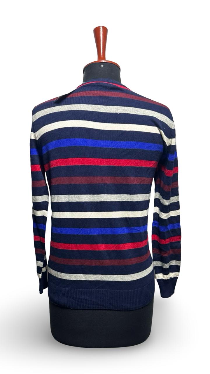 Place Womens Stripe Sweater Belle Noel Crewneck Pullover