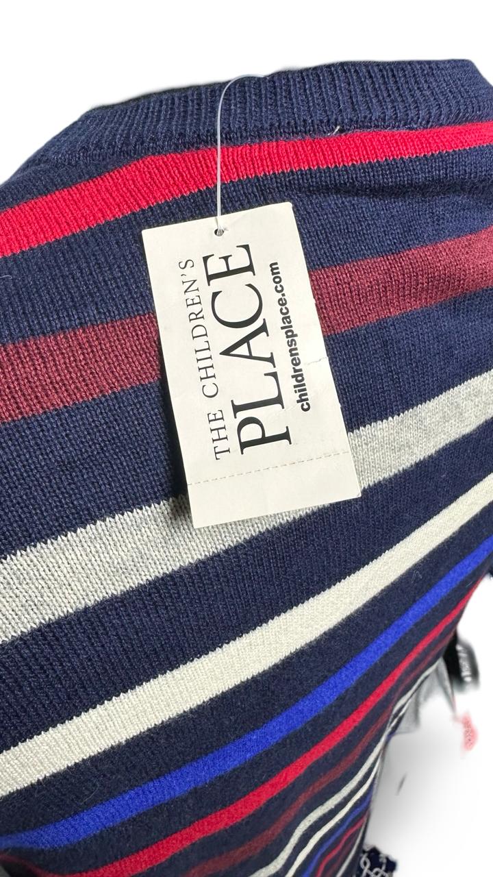 Place Womens Stripe Sweater Belle Noel Crewneck Pullover
