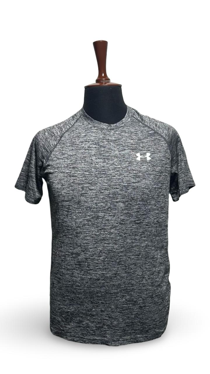 Under Armour Basic Short Sleeve Gray Solid Crew Neck T-shirt