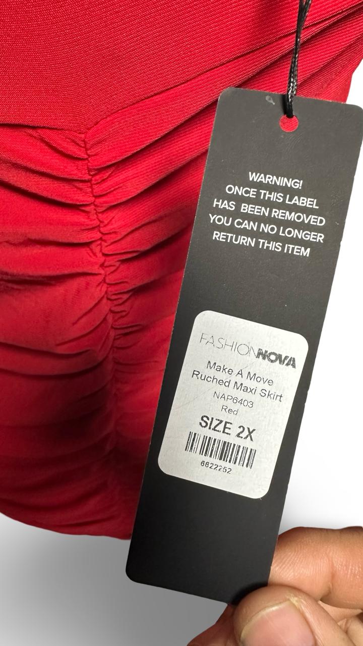 Fashion Nova Women's Sexy Ruched Strapless Bodycon Tube Maxi Long Club Dress