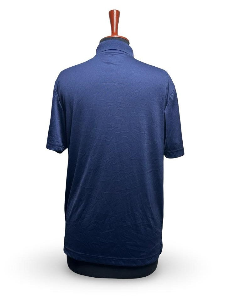 PGA Tour Golf Polo Shirt Menn Pro Series NAVY BLUE Purple Ombre Athletic Fit