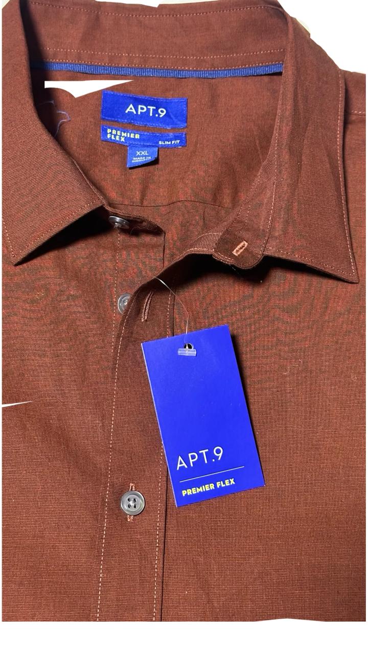 Plain Dark Brown Formal Dress Shirt For Men
