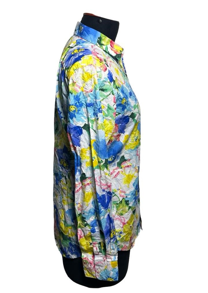 Women's Lauren Ralph Lauren Floral Print Long Sleeve Button Down Shirt Sz 10