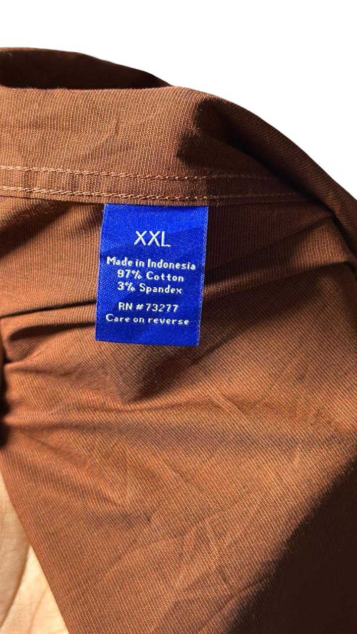 Plain Dark Brown Formal Dress Shirt For Men