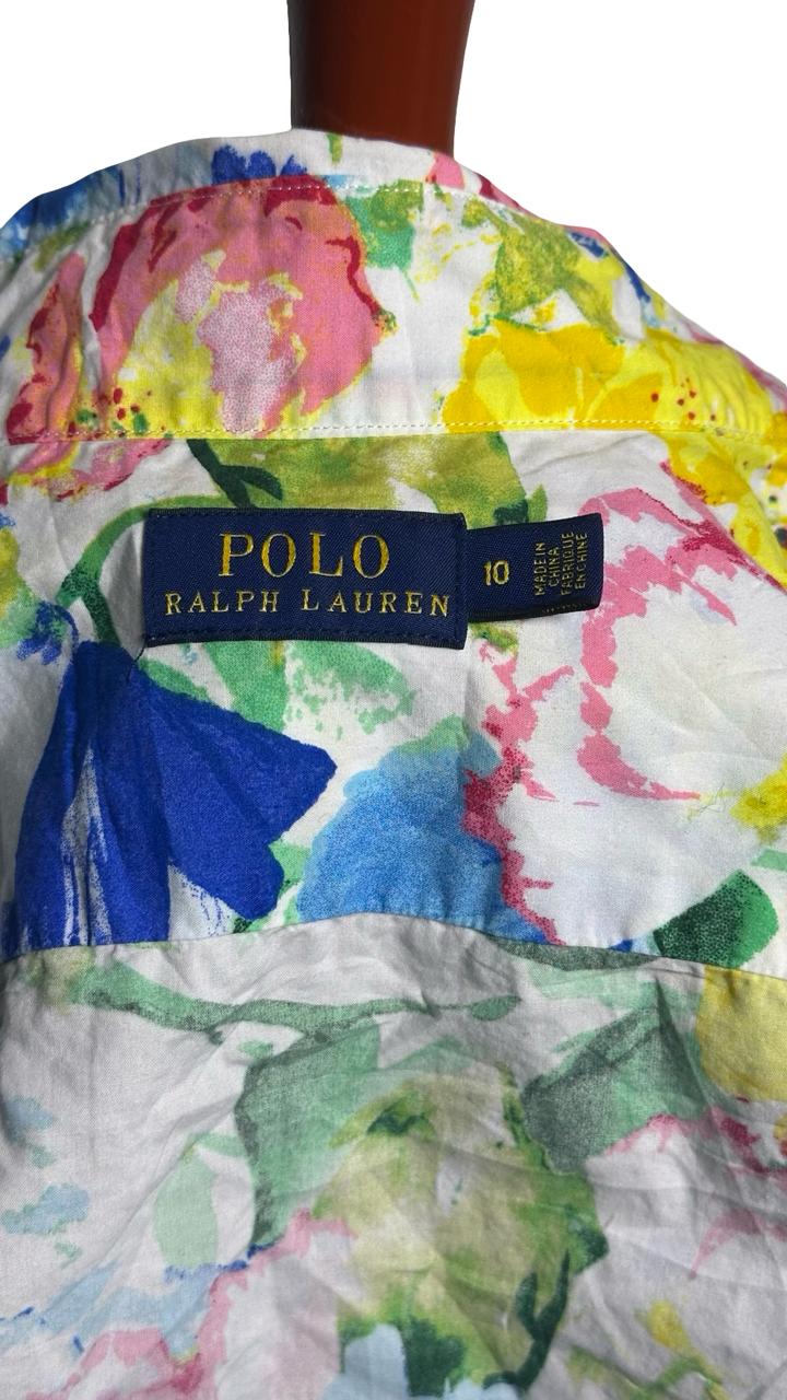 Women's Lauren Ralph Lauren Floral Print Long Sleeve Button Down Shirt Sz 10