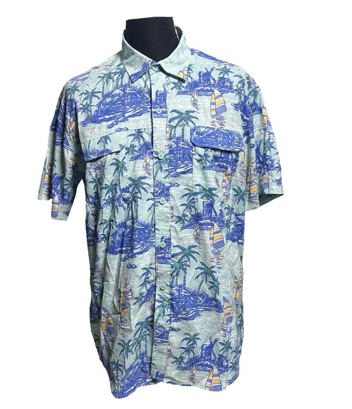 IZOD Saltwater Performance Mens Button Up Fishing Shirt