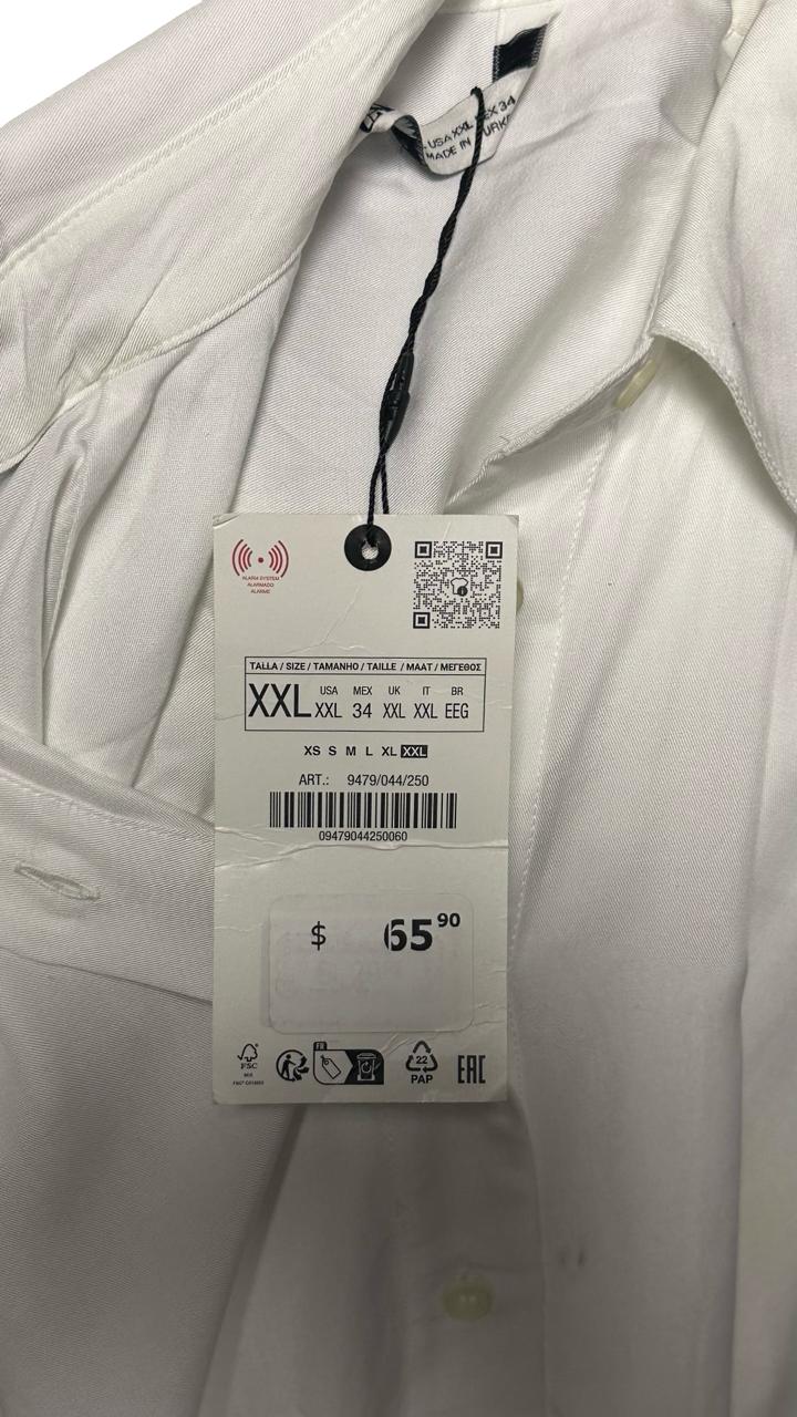 ZARA Collared white women's shirt