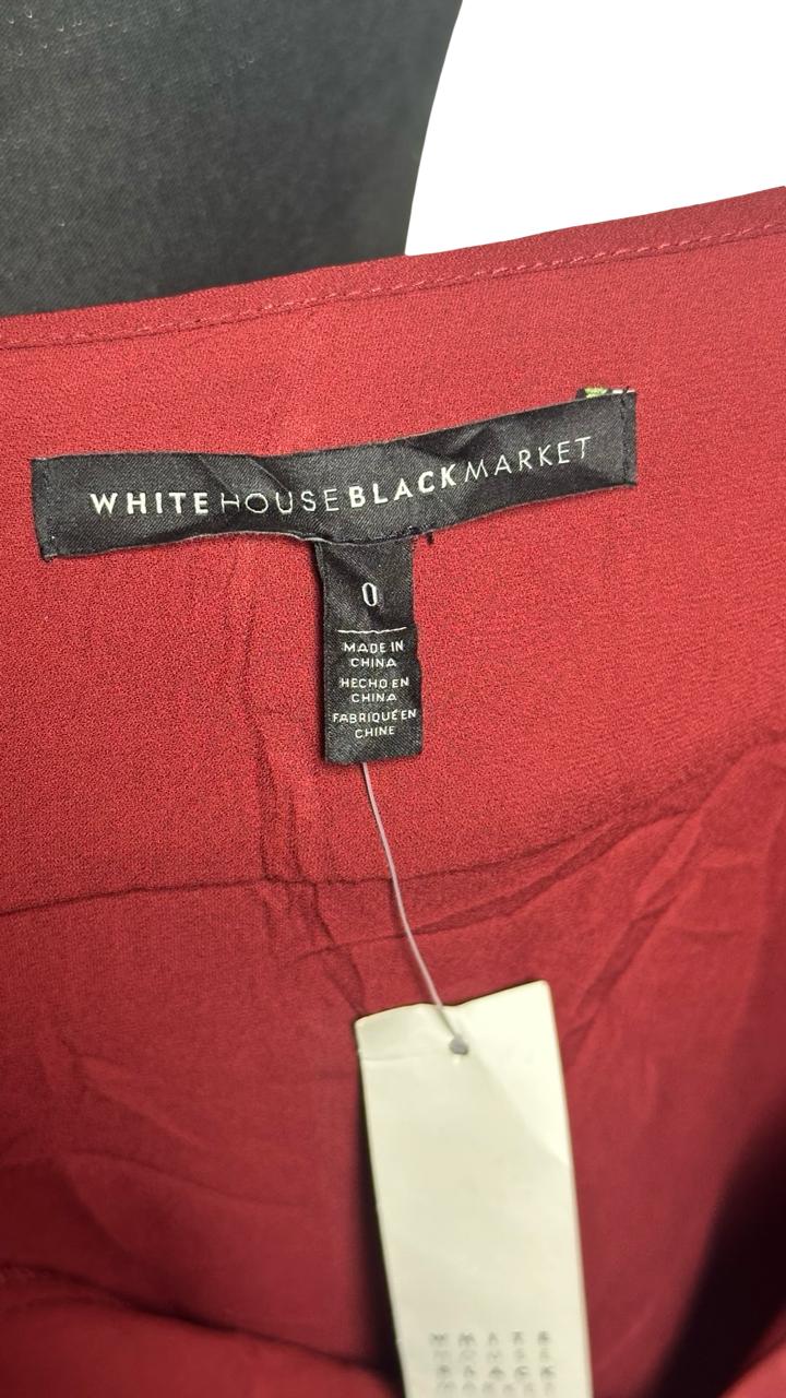 White House Black Market Blouse Size 0 Red