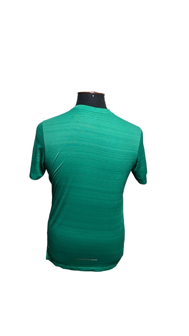 Nike Miler Running T-Shirt Men L Green Reflective Crew Neck