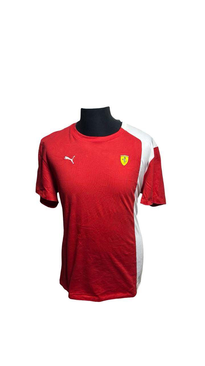 Ferrari Mens Puma Red White Short Sleeve T Shirt Size XL