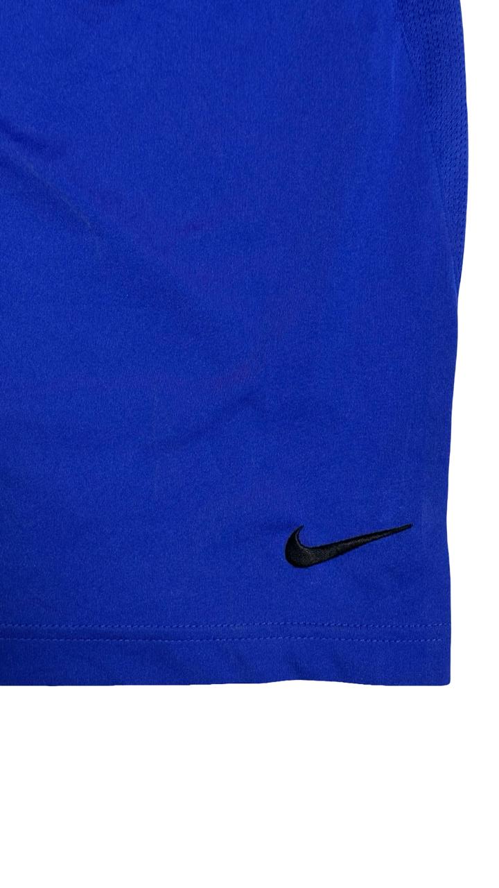 Nike Dri Fit Men Shorts Medium Blue 100% Polyester Drawstring Athletic Fit Sweat