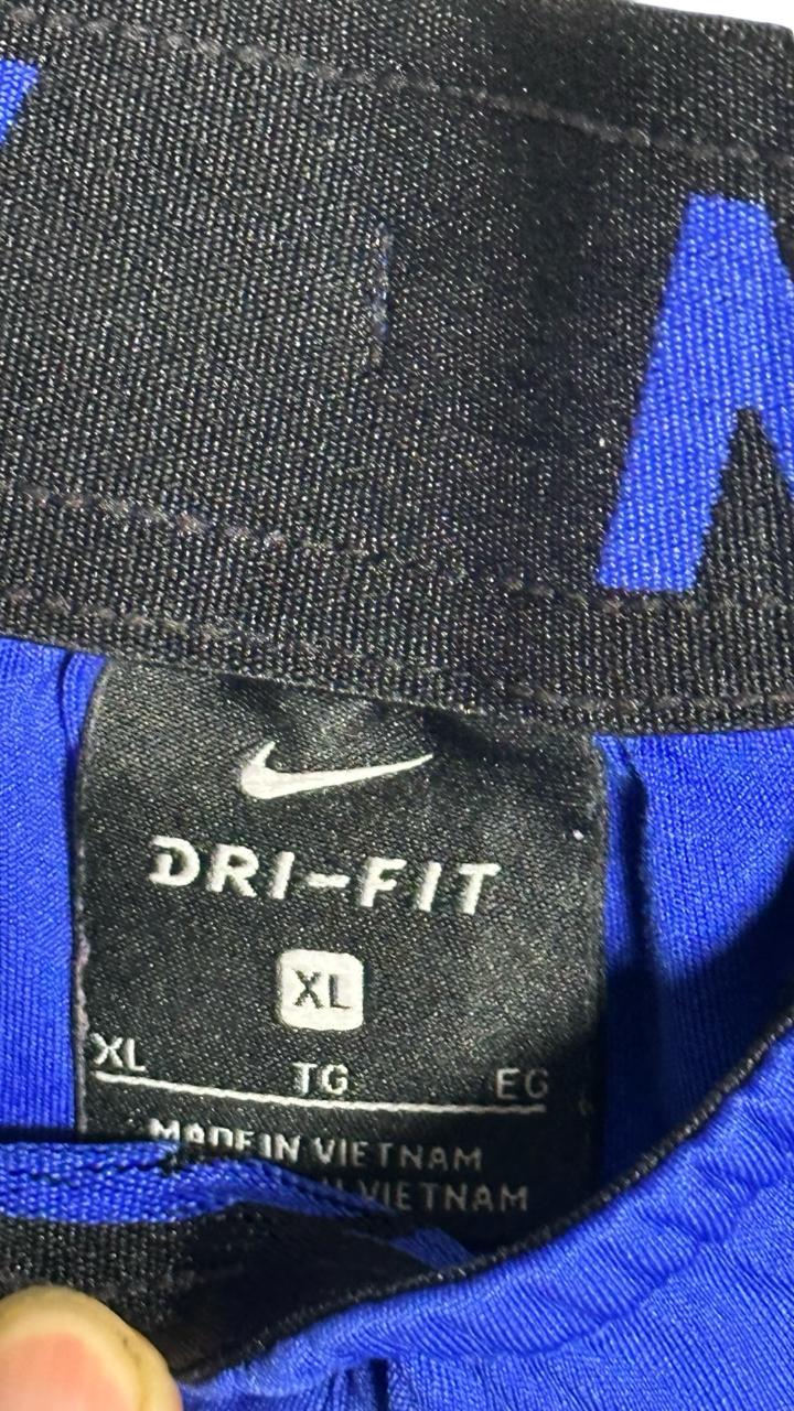 Nike Dri Fit Men Shorts Medium Blue 100% Polyester Drawstring Athletic Fit Sweat