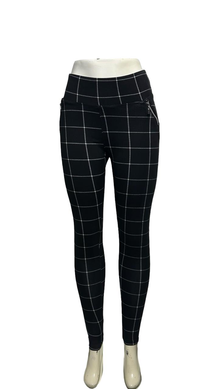 STREET WEAR SOCIETY Full Length Signature Waist ZIPPER Pocket Legging Black