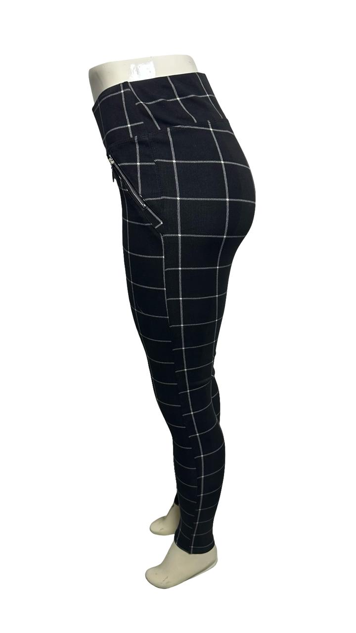 STREET WEAR SOCIETY Full Length Signature Waist ZIPPER Pocket Legging Black