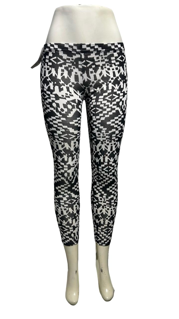 Lazy dazy Glitch Print Leggings Black/White