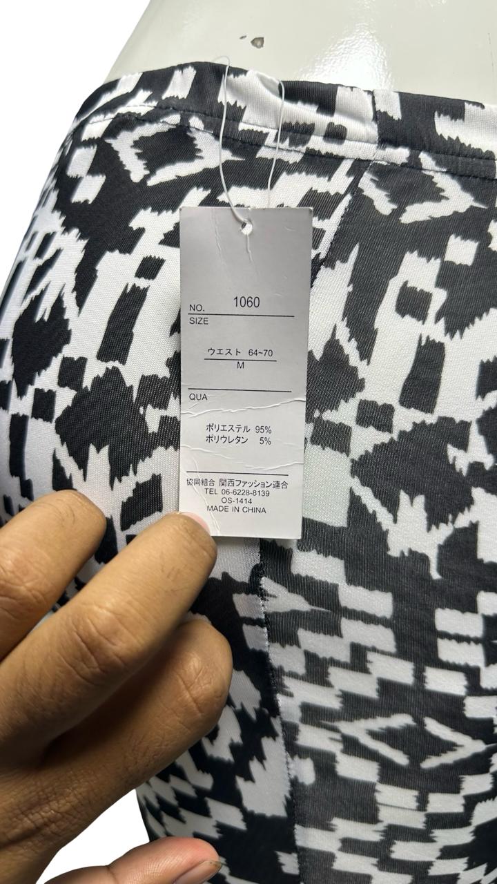 Lazy dazy Glitch Print Leggings Black/White
