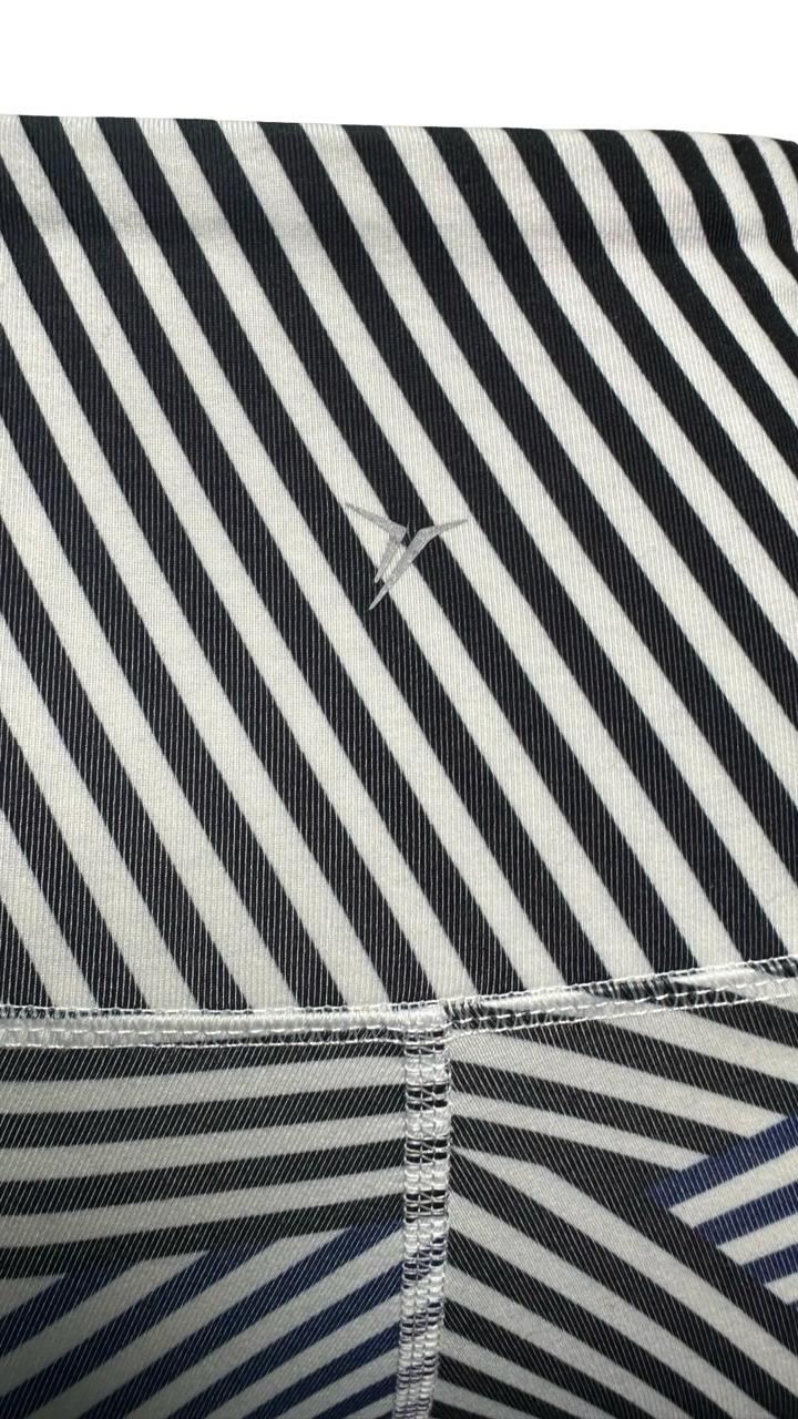 Old Navy Tall Blue and Black Striped Active Leggings