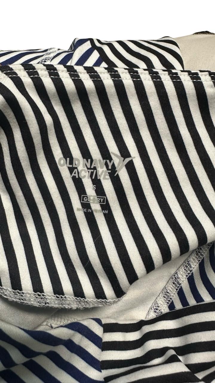Old Navy Tall Blue and Black Striped Active Leggings