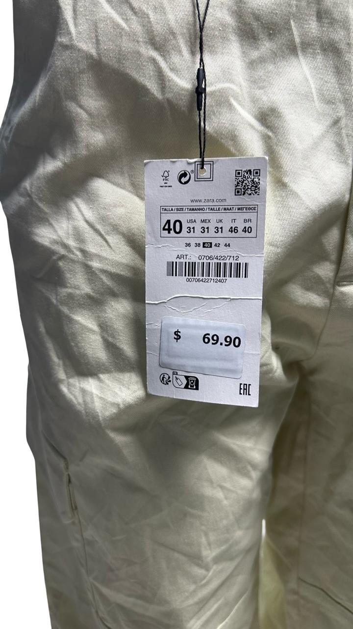 Zara women's Premium Essentials Woven Ripstop Cargo Pants