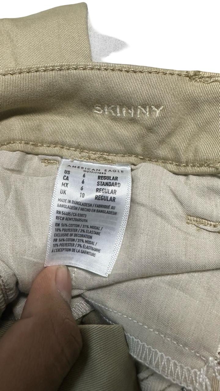 American Eagle Womens Skinny Pants Stretch Chino