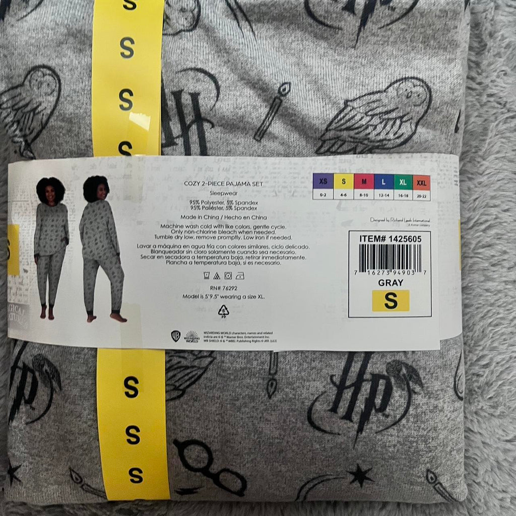 Harry Potter Ladies' 2 Piece Cozy PJ Lounge Pajama Set Gray