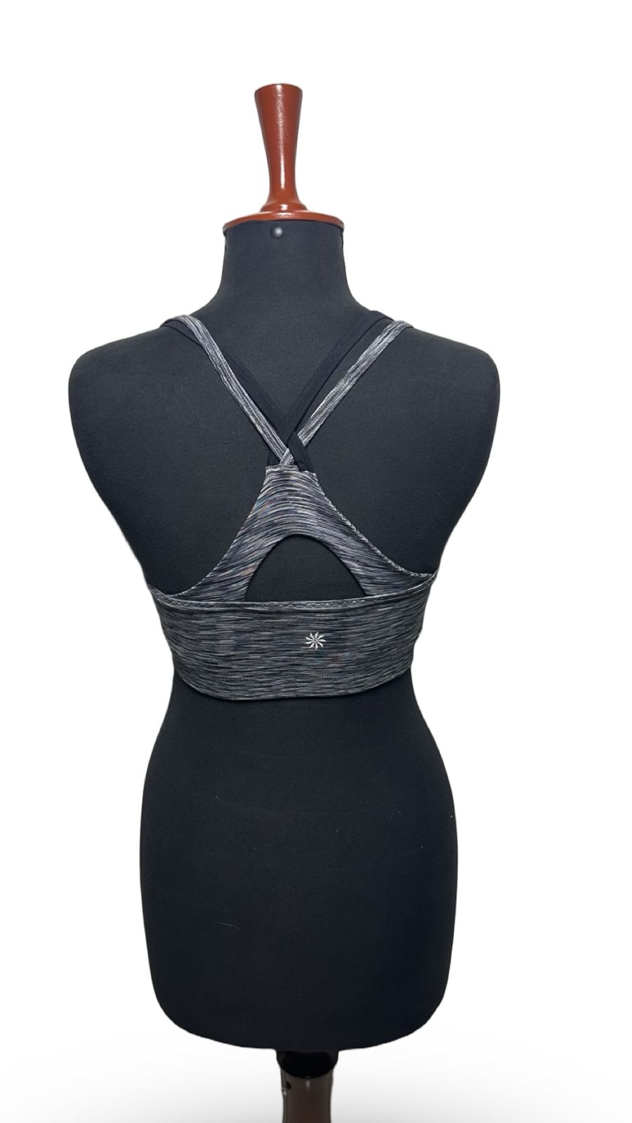 Athleta Sport Bra Small Crop Top Strappy Back Yoga Athletic Pull On