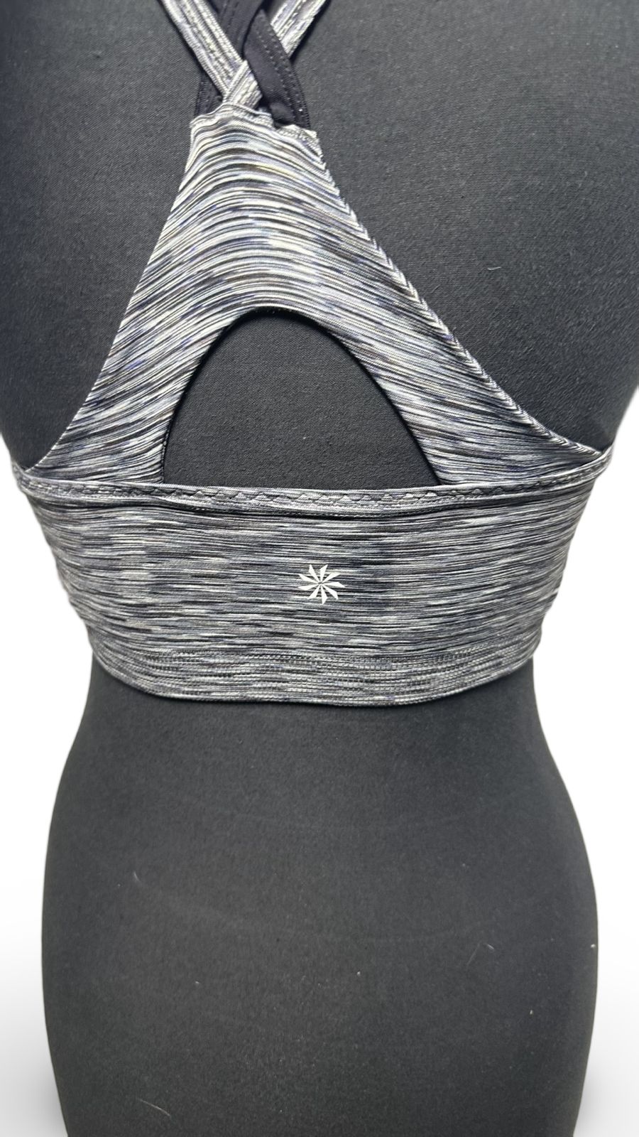 Athleta Sport Bra Small Crop Top Strappy Back Yoga Athletic Pull On
