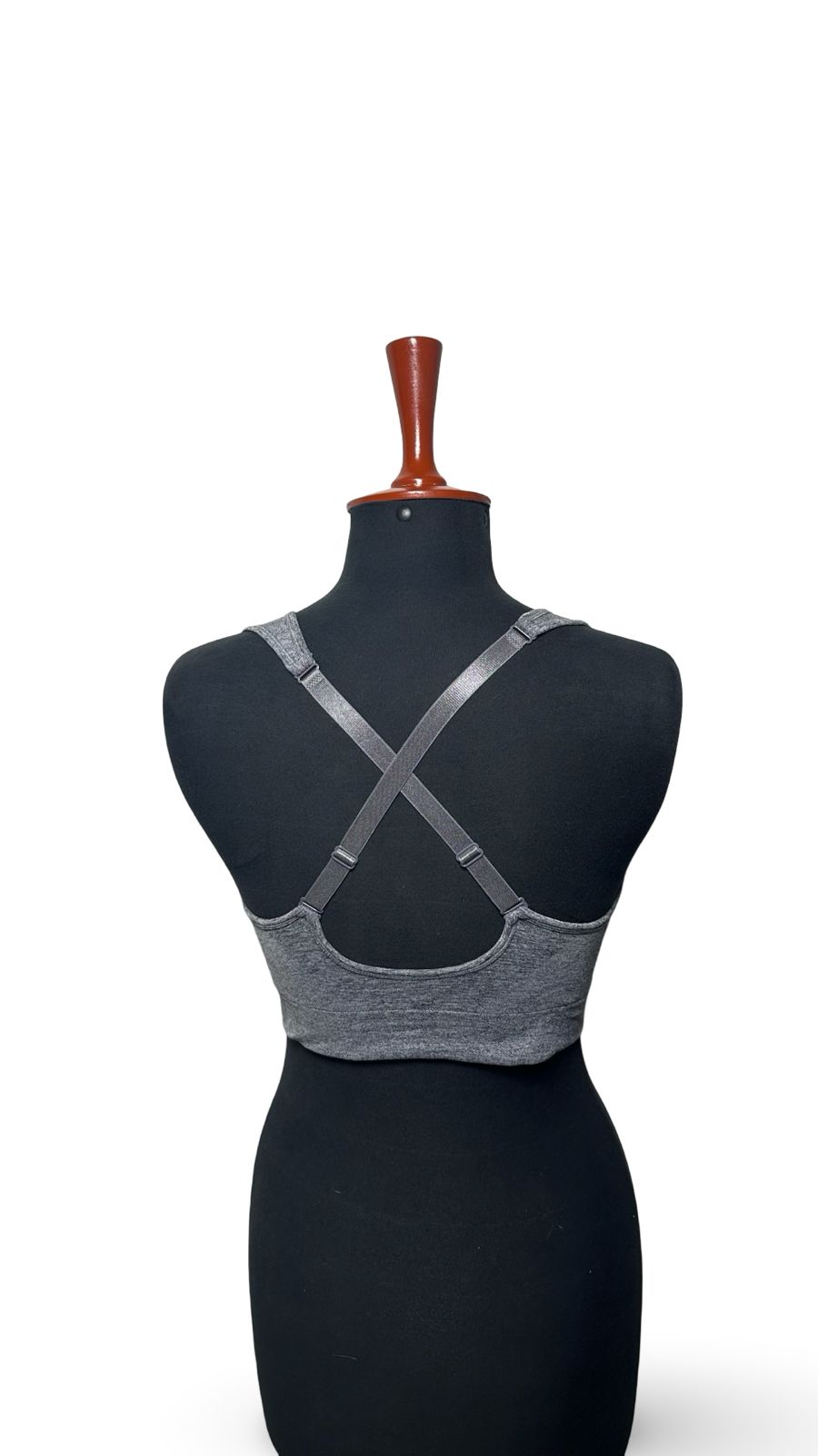 Puma Woman's Gray Sports Bra Size XL Pullover Workout Athletic Casual Logo