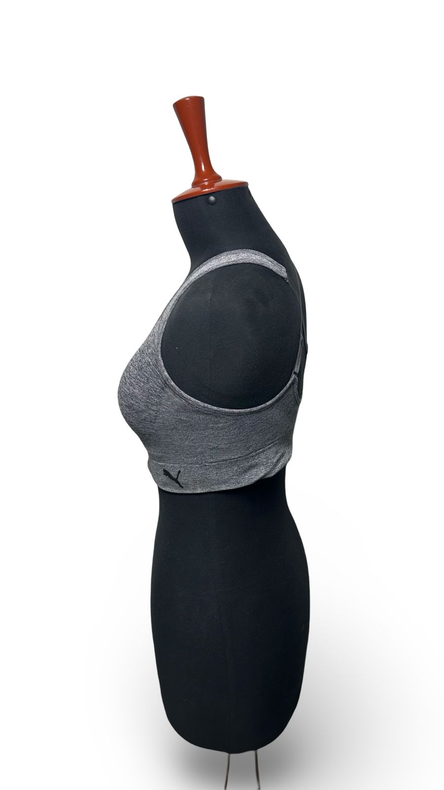 Puma Woman's Gray Sports Bra Size XL Pullover Workout Athletic Casual Logo