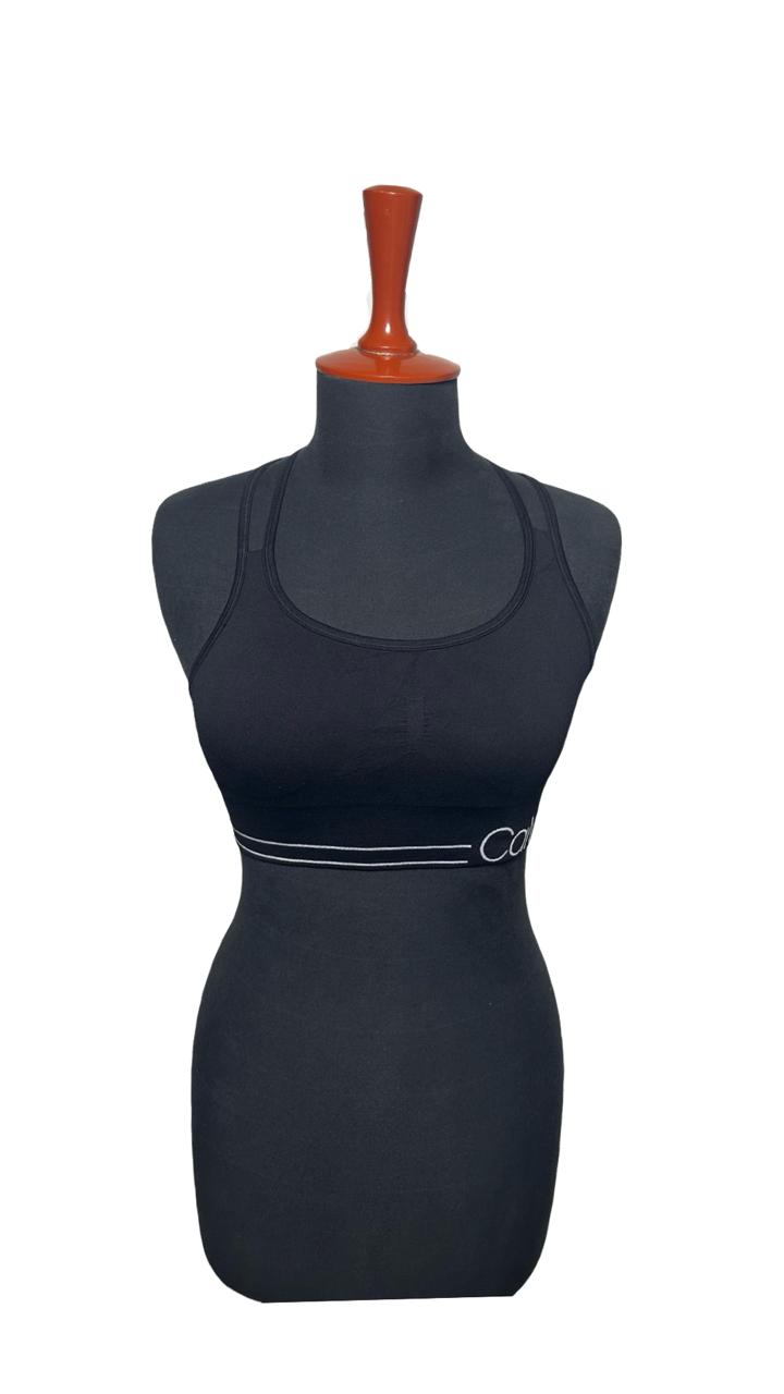 Women's Calvin Klein Performance Medium Impact Ribbed Longline Sports Bra