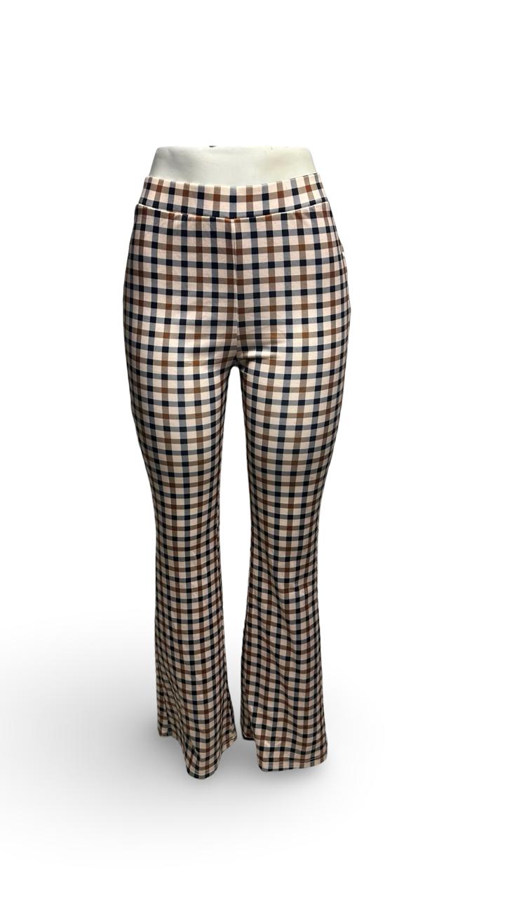 Halara Style Plaid Bell Bottom Pants
