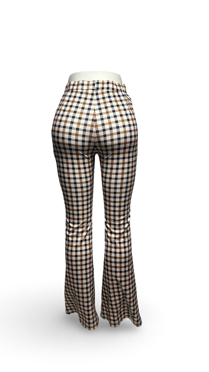 Halara Style Plaid Bell Bottom Pants