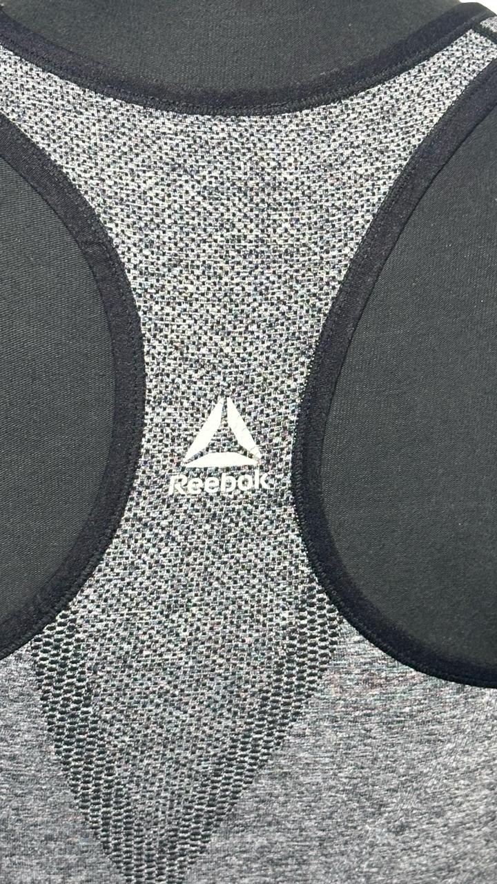Women's Reebok Performance Underwear Seamless Bralette Black Gray