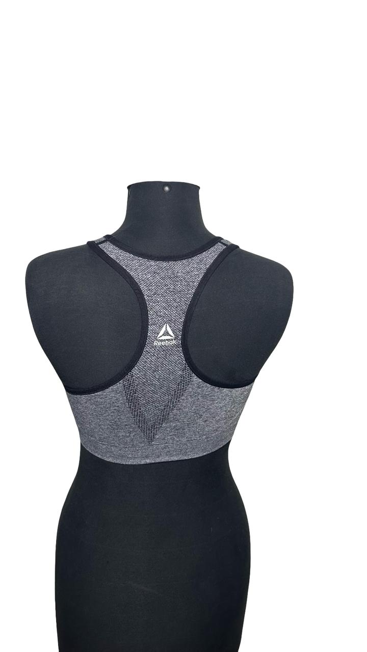 Women's Reebok Performance Underwear Seamless Bralette Black Gray