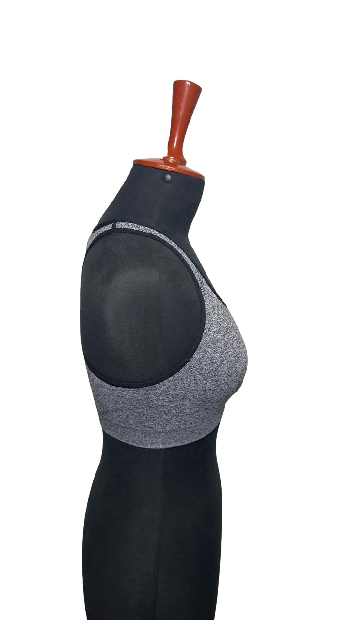 Women's Reebok Performance Underwear Seamless Bralette Black Gray