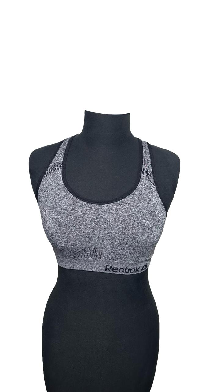 Women's Reebok Performance Underwear Seamless Bralette Black Gray