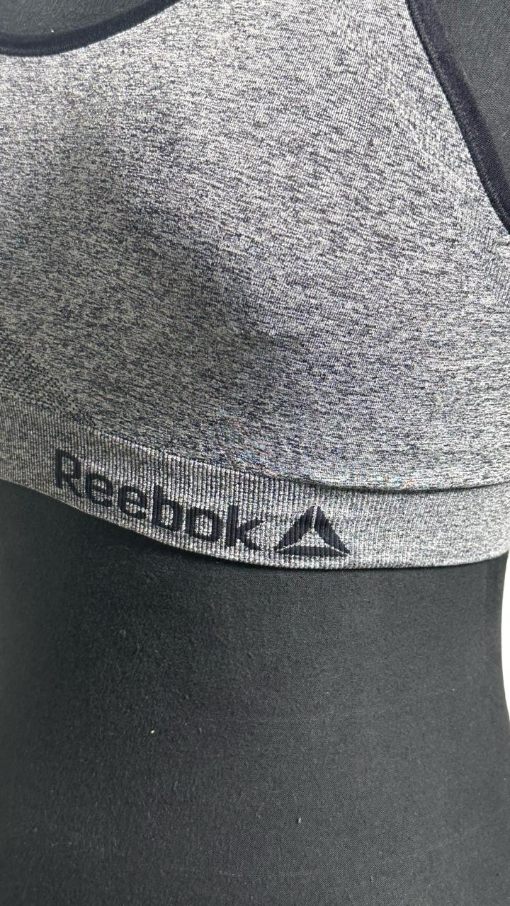 Women's Reebok Performance Underwear Seamless Bralette Black Gray