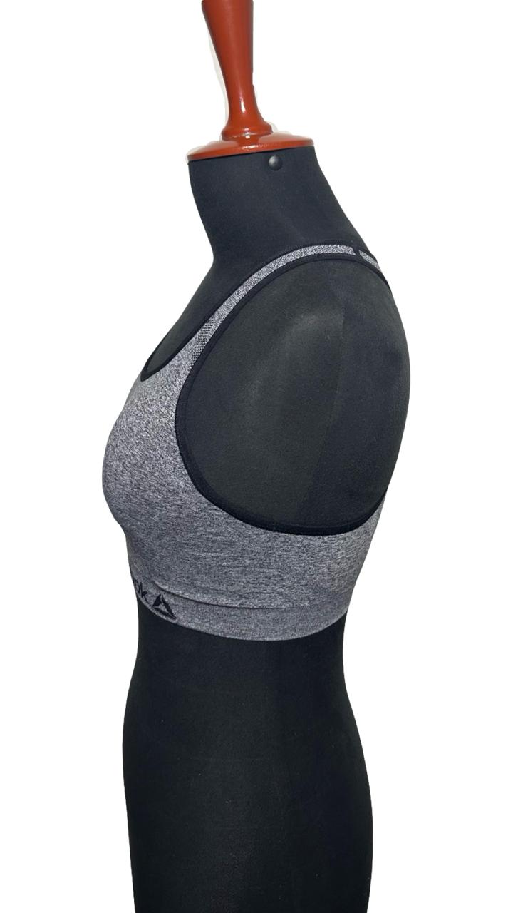 Women's Reebok Performance Underwear Seamless Bralette Black Gray