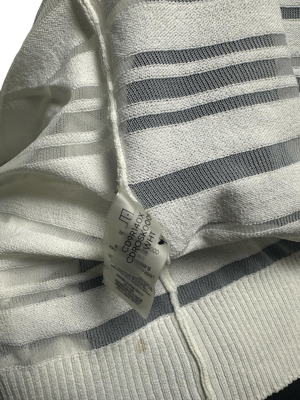 Calvin Klein Sheer Striped Cropped Cardigan Top