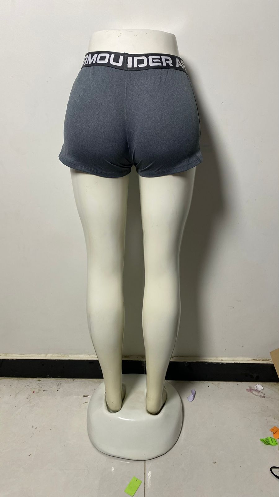 Under Armour Women's Grey and Black Shorts