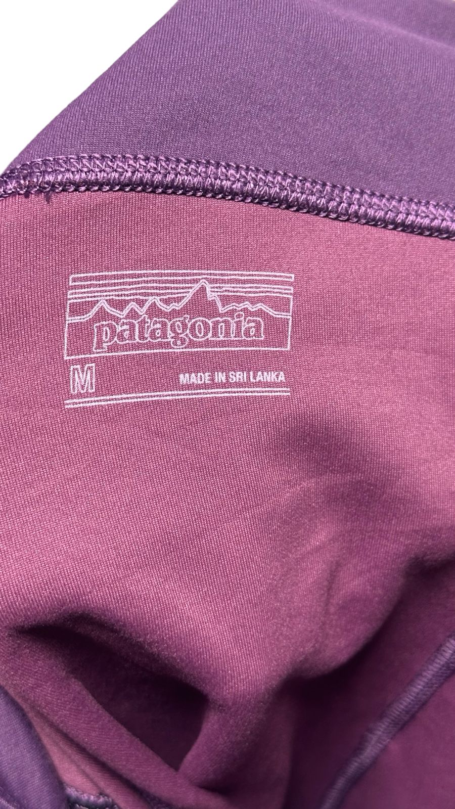 patagonia women's pack out tights slim fit regular rise plum purple