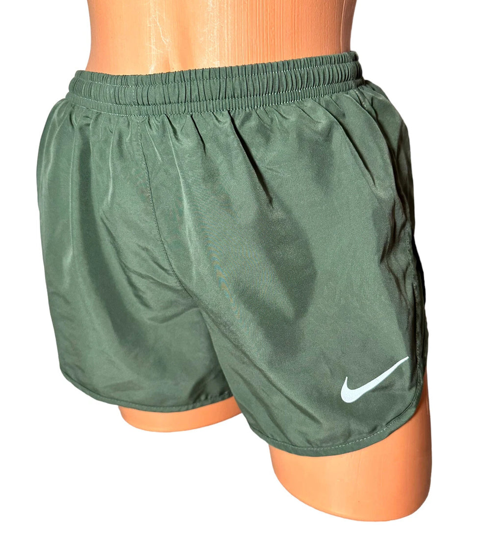NIKE Womens Dri-Fit Training Tempo Running Shorts Olive Green