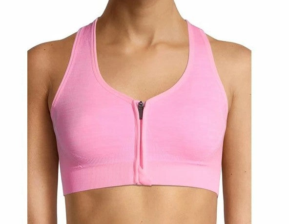 Avia Women's Medium Support Zip-Front Bra